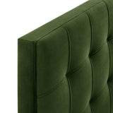 Cleo Stain-Resistant Performance Velvet Full Size Headboard in Moss Green
