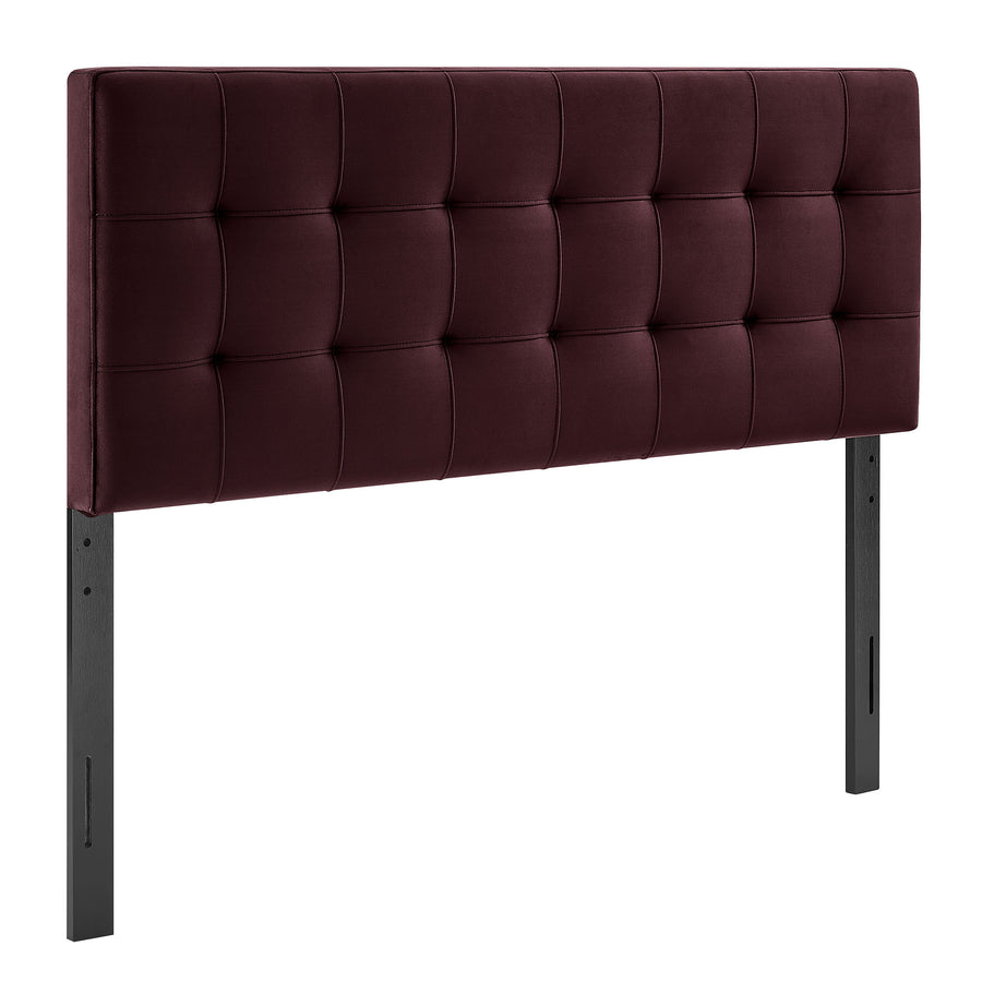 Cleo Stain-Resistant Performance Velvet Full Size Headboard in Mulberry