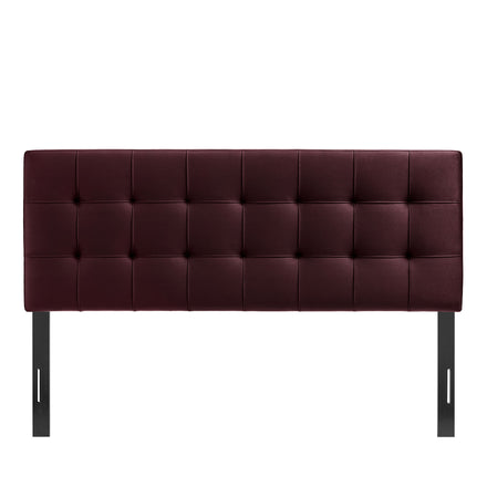 Lily Stain-Resistant Performance Velvet Full Size Headboard in Mulberry