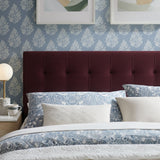 Cleo Stain-Resistant Performance Velvet Full Size Headboard in Mulberry