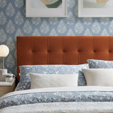 Cleo Stain-Resistant Performance Velvet Full Size Headboard in Rust