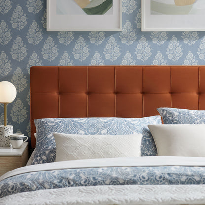 Lily Stain-Resistant Performance Velvet Full Size Headboard by Furniture for America