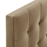 Cleo Stain-Resistant Performance Velvet Full Size Headboard in Taupe