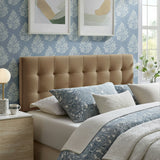 Cleo Stain-Resistant Performance Velvet Full Size Headboard in Taupe