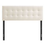 Cleo Stain-Resistant Performance Velvet King Size Headboard in Alabaster