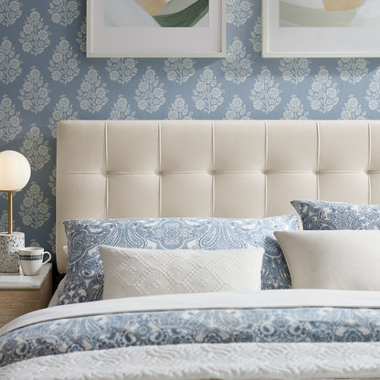 Lily Stain-Resistant Performance Velvet King Size Headboard by Furniture for America
