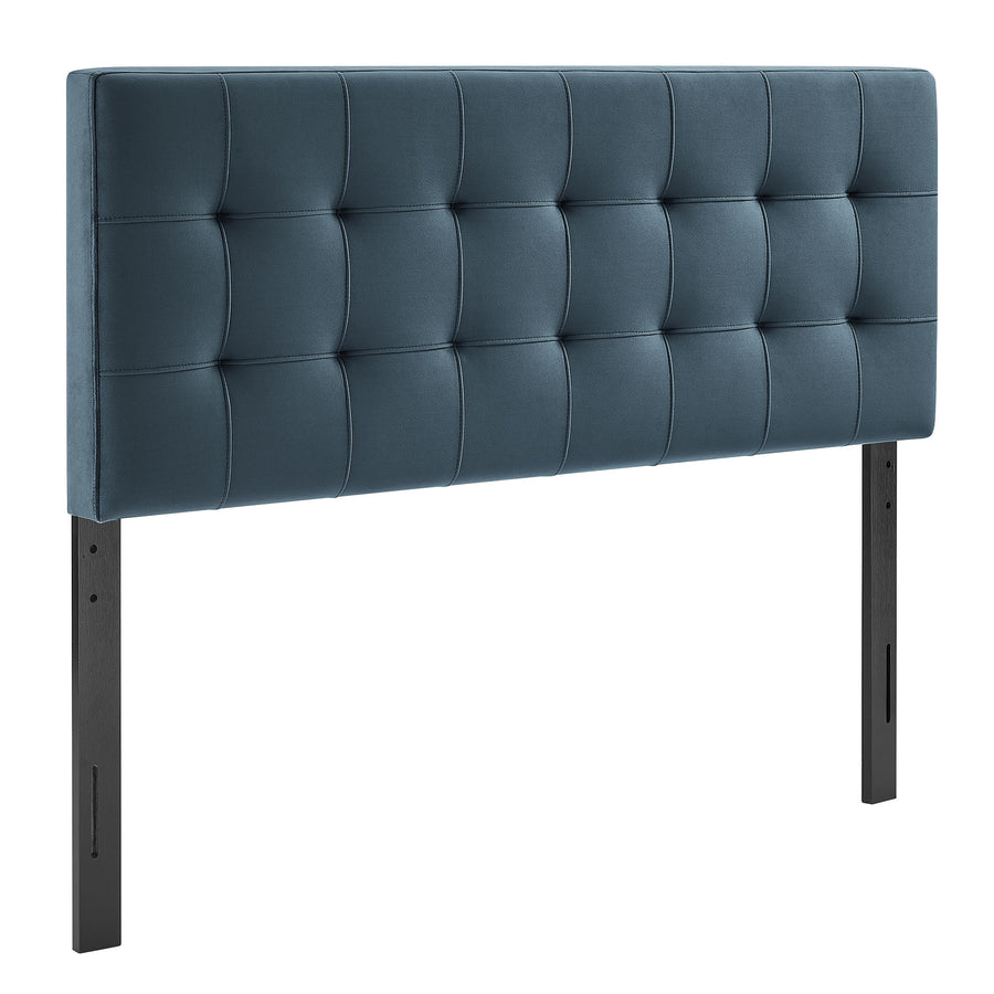 Cleo Stain-Resistant Performance Velvet King Size Headboard in Cadet Blue