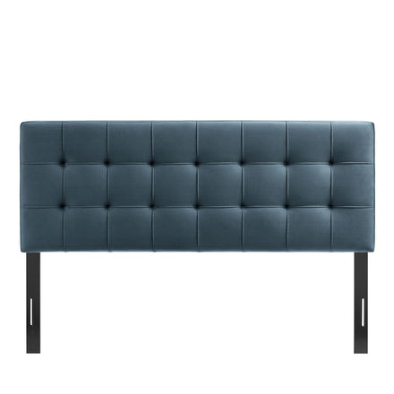 Lily Stain-Resistant Performance Velvet King Size Headboard in Cadet Blue
