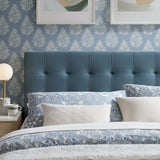 Cleo Stain-Resistant Performance Velvet King Size Headboard in Cadet Blue