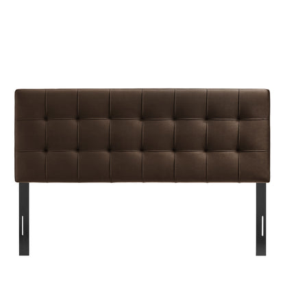 Lily Stain-Resistant Performance Velvet King Size Headboard by Furniture for America