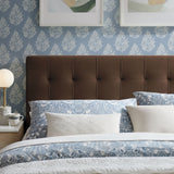 Cleo Stain-Resistant Performance Velvet King Size Headboard in Chocolate Brown