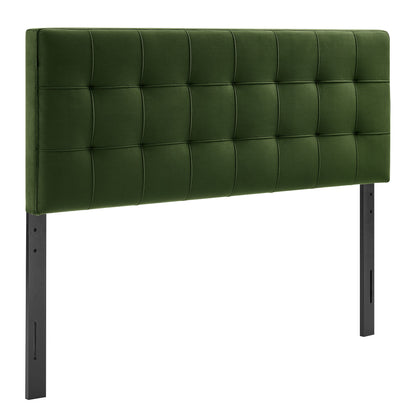 Lily Stain-Resistant Performance Velvet King Size Headboard by Furniture for America