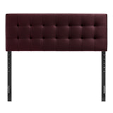 Cleo Stain-Resistant Performance Velvet King Size Headboard in Mulberry