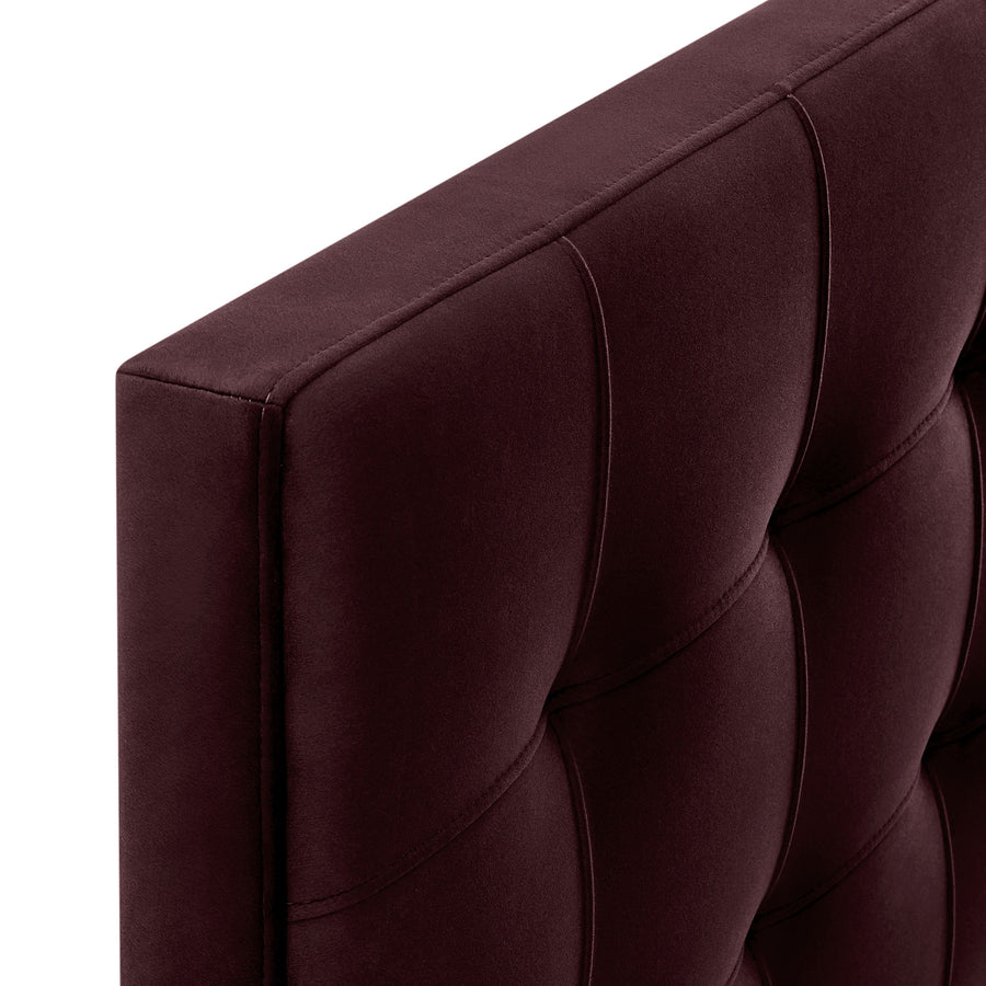 Cleo Stain-Resistant Performance Velvet King Size Headboard in Mulberry