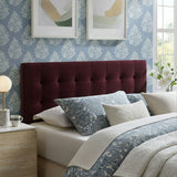 Cleo Stain-Resistant Performance Velvet King Size Headboard in Mulberry