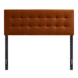 Cleo Stain-Resistant Performance Velvet King Size Headboard in Rust
