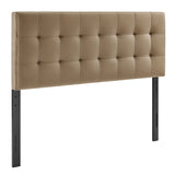 Cleo Stain-Resistant Performance Velvet King Size Headboard in Taupe