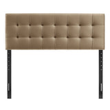 Cleo Stain-Resistant Performance Velvet King Size Headboard in Taupe
