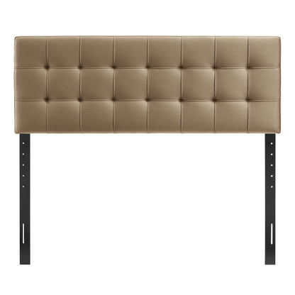 Lily Stain-Resistant Performance Velvet King Size Headboard by Furniture for America