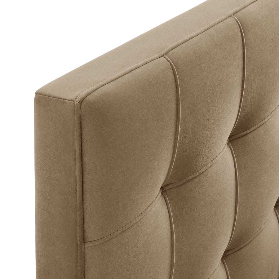 Cleo Stain-Resistant Performance Velvet King Size Headboard in Taupe