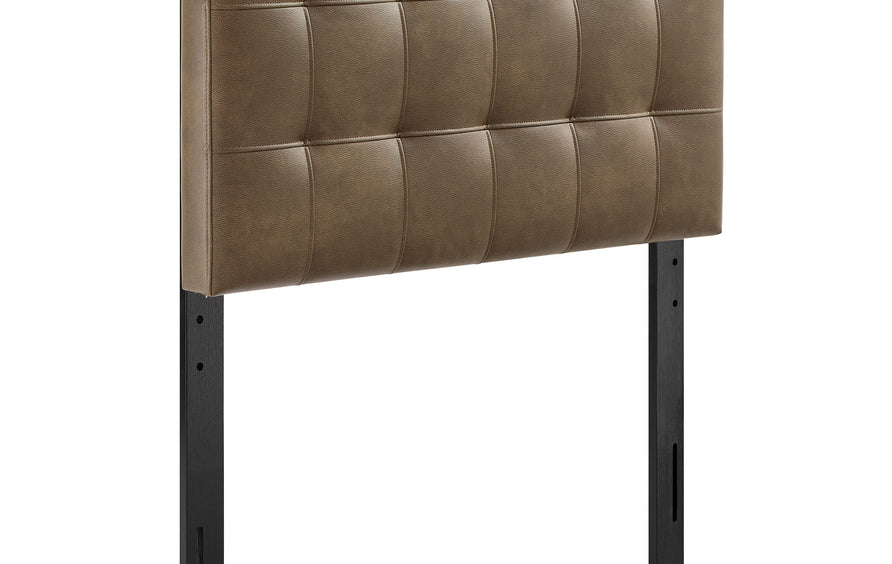 Cleo Vegan Leather Twin Size Headboard in Mushroom