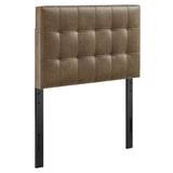 Cleo Vegan Leather Twin Size Headboard in Mushroom