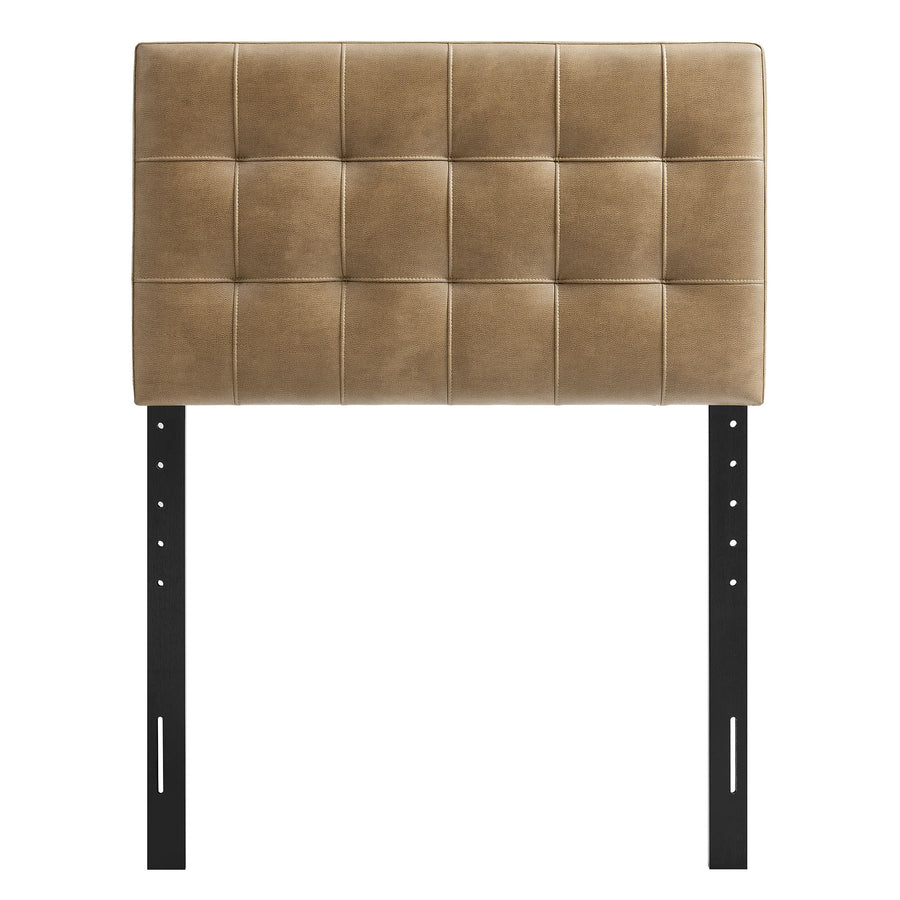 Cleo Vegan Leather Twin Size Headboard in Toast