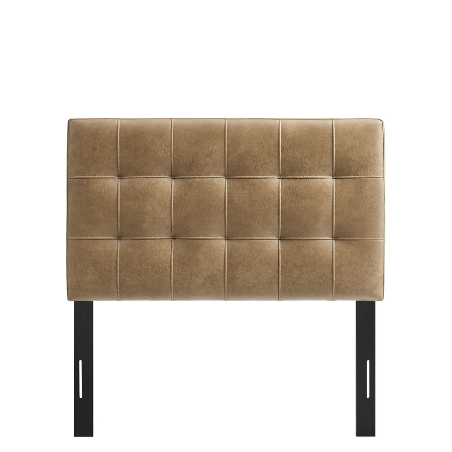 Cleo Vegan Leather Twin Size Headboard in Toast