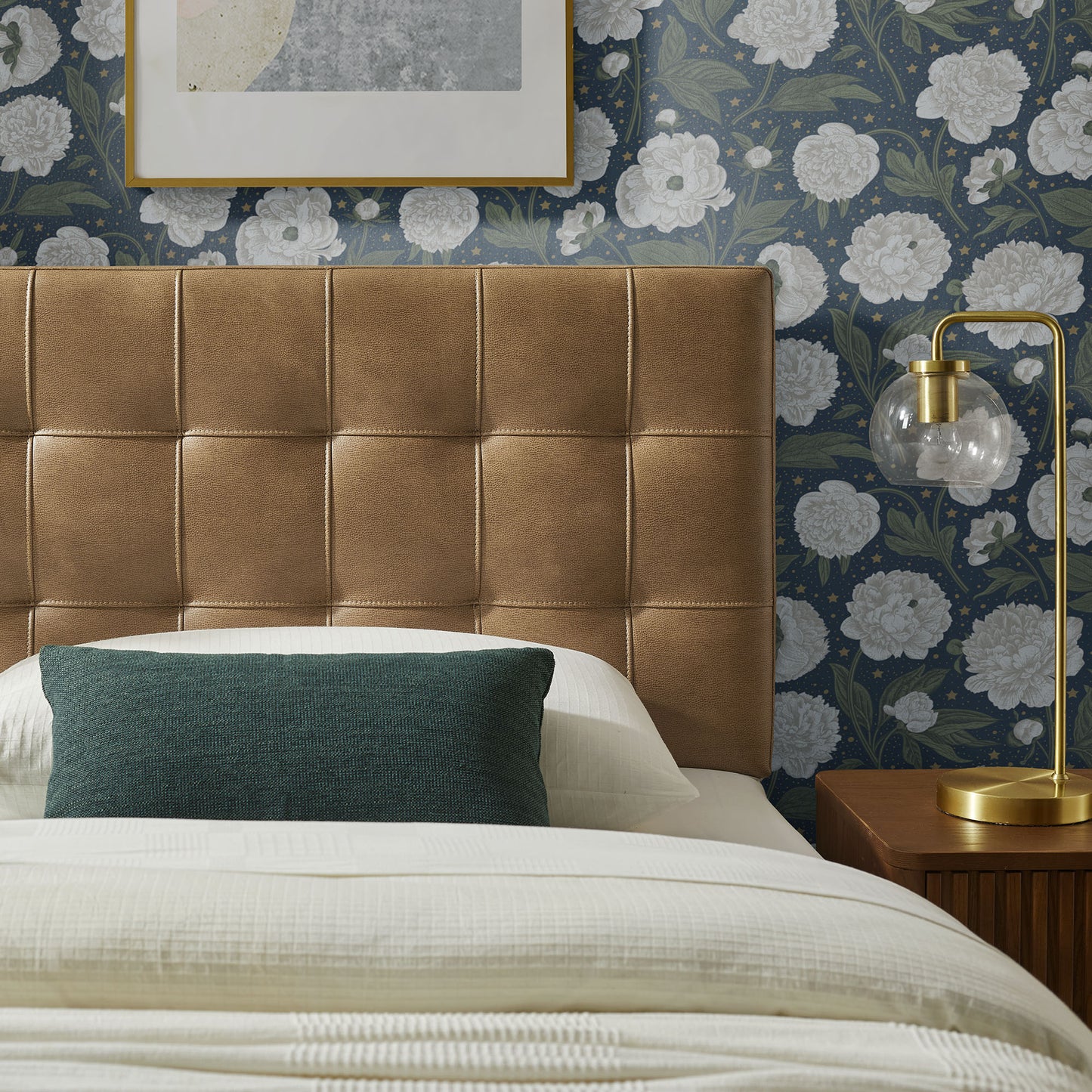 Lily Vegan Leather Twin Size Headboard by Furniture for America