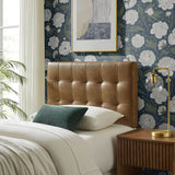 Cleo Vegan Leather Twin Size Headboard in Toast