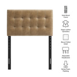 Cleo Vegan Leather Twin Size Headboard in Toast