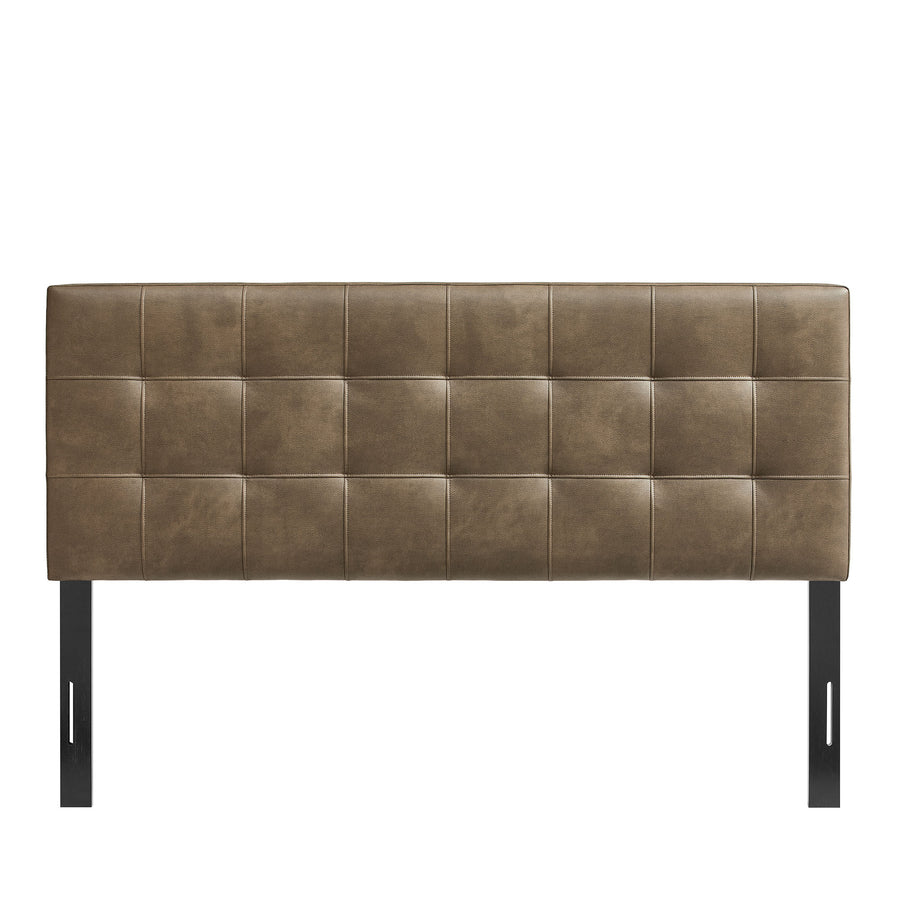 Cleo Vegan Leather Full Size Headboard in Mushroom