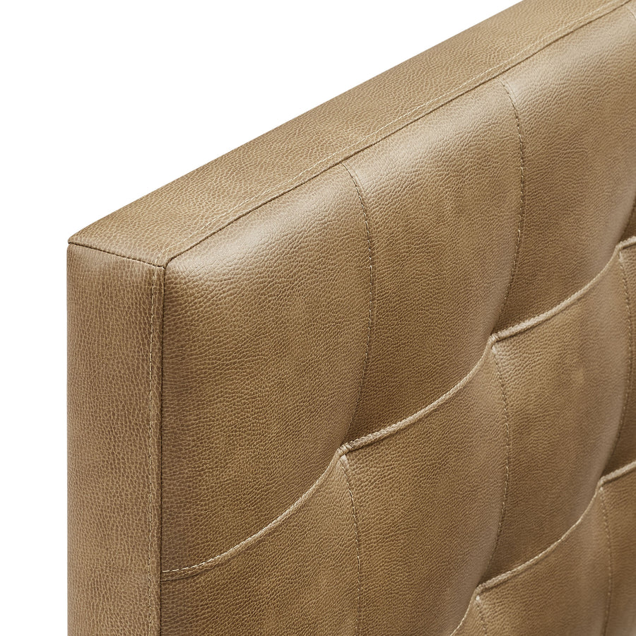 Cleo Vegan Leather Full Size Headboard in Toast