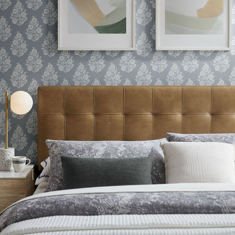 Cleo Vegan Leather Full Size Headboard in Toast