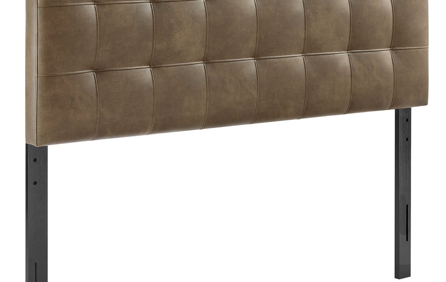 Cleo Vegan Leather Queen Size Headboard in Mushroom