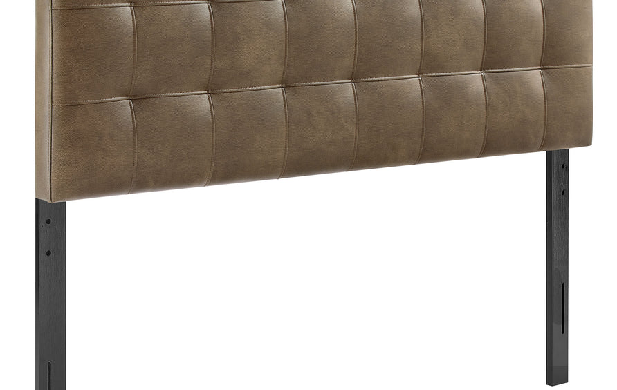 Cleo Vegan Leather King Size Headboard in Mushroom
