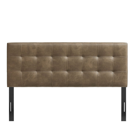 Lily Vegan Leather King Size Headboard in Mushroom