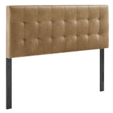 Cleo Vegan Leather King Size Headboard in Toast