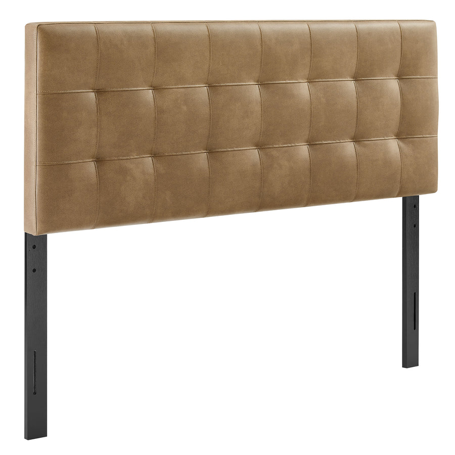 Cleo Vegan Leather King Size Headboard in Toast