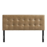 Cleo Vegan Leather King Size Headboard in Toast