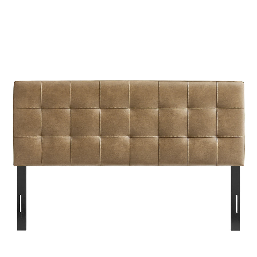 Cleo Vegan Leather King Size Headboard in Toast