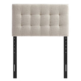 Cleo Upholstered Twin Size Headboard in Dove
