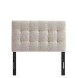 Cleo Upholstered Twin Size Headboard in Dove