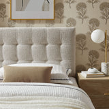 Cleo Upholstered Twin Size Headboard in Dove