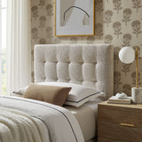 Cleo Upholstered Twin Size Headboard in Dove