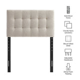 Cleo Upholstered Twin Size Headboard in Dove