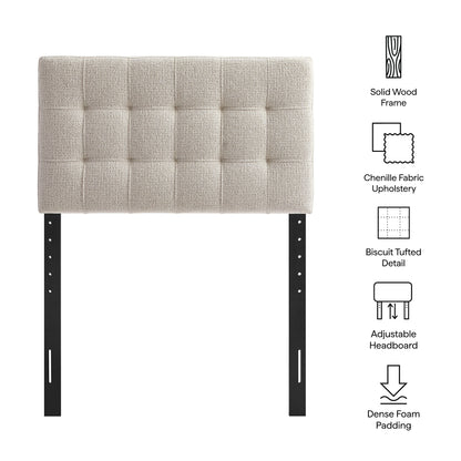 Lily Upholstered Twin Size Headboard by Furniture for America