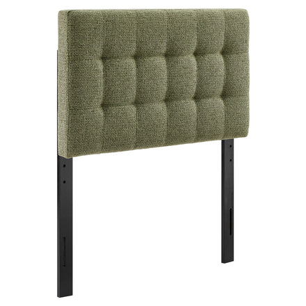 Lily Upholstered Twin Size Headboard in Leaf