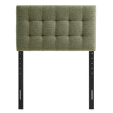 Cleo Upholstered Twin Size Headboard in Leaf