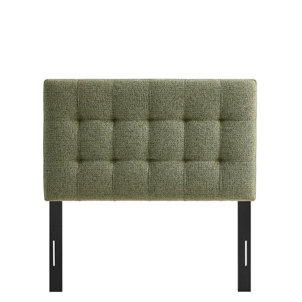 Lily Upholstered Twin Size Headboard in Leaf